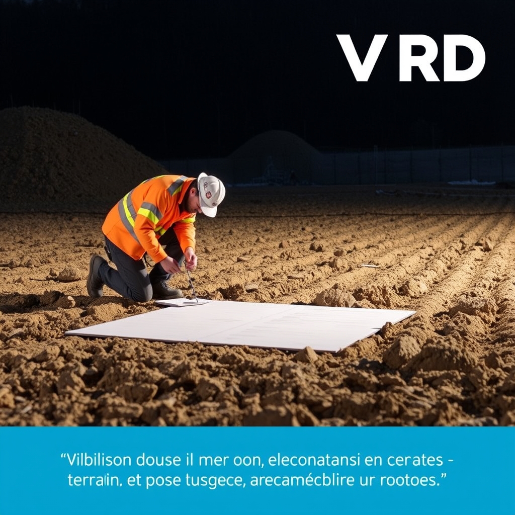 Viabilisation de terrain en cours de pose (illustration)